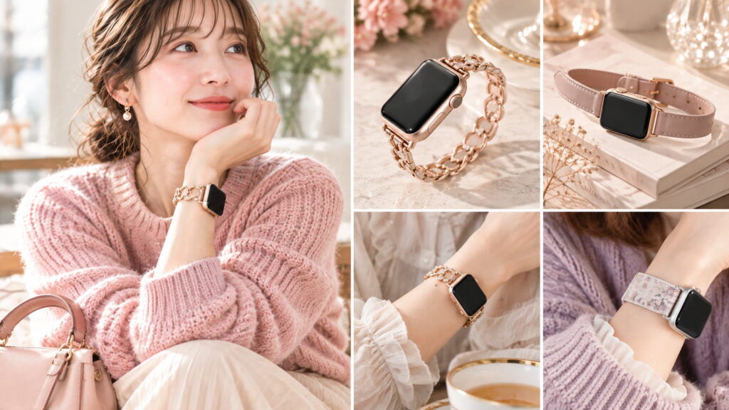 骨格ウェーブさんに似合うApple Watchバンドの例